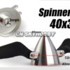 Spinner 40 3,0 zu Alu  silber eloxiert